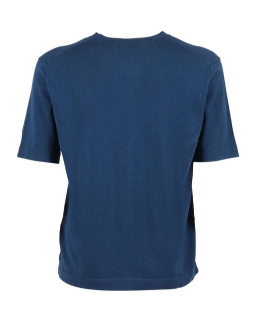 K-Way Blue Combe Knit Pullover for men