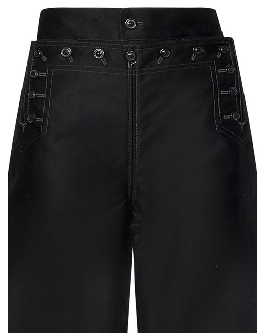 Maison Margiela Black Layered Wide-Leg Trousers