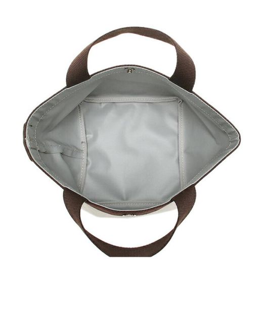 Herve Chapelier Brown Logo Handbag