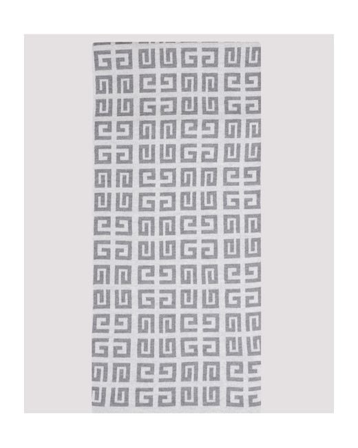 Givenchy White Logo Scarf for men