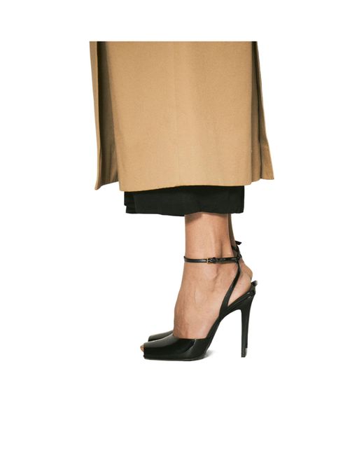 Saint Laurent Black 110Mm La Scandale Patent-Leather Sandals