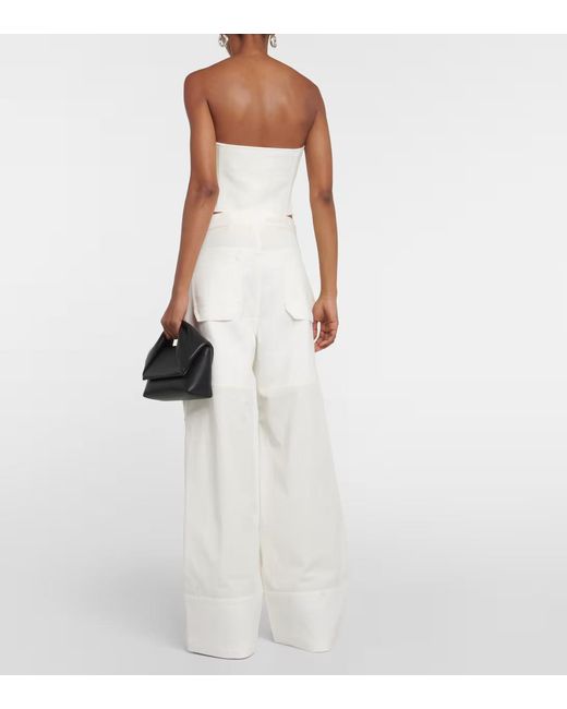 Dion Lee White Pocketed Casual Pants