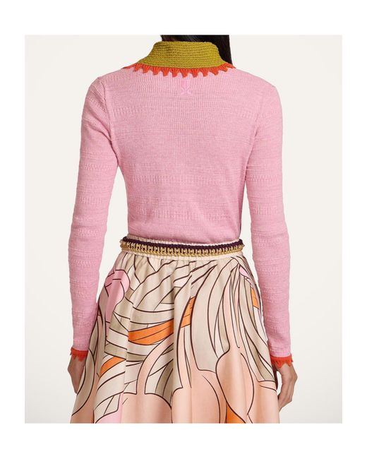 LaDoubleJ Pink Picket Polo Jumper