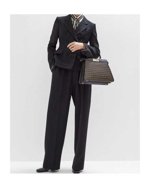 Fendi Black Double-Breasted Buttoned Jacket