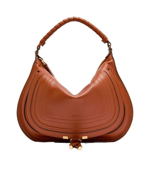 Chloé Brown Marcie Medium Leather Shoulder Bag