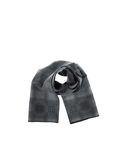 Givenchy Gray Logo Scarf for men
