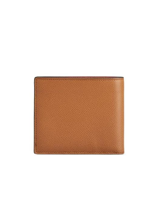 Tod's Brown Logo Plaque Bi-Fold Wallet for men