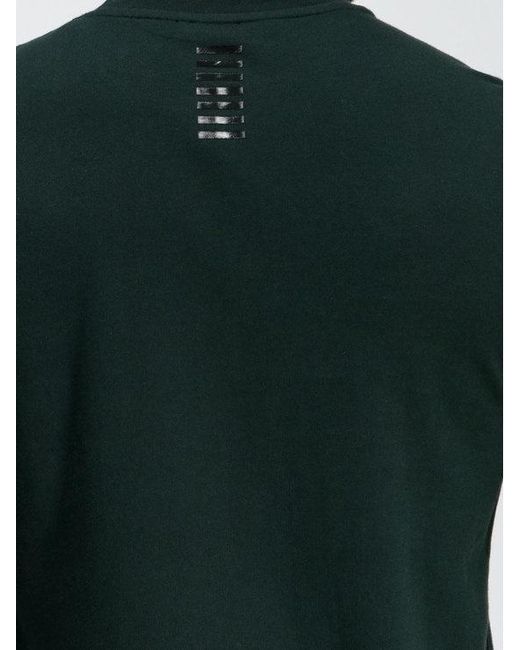 EA7 Green Logo Printed Hoodie for men