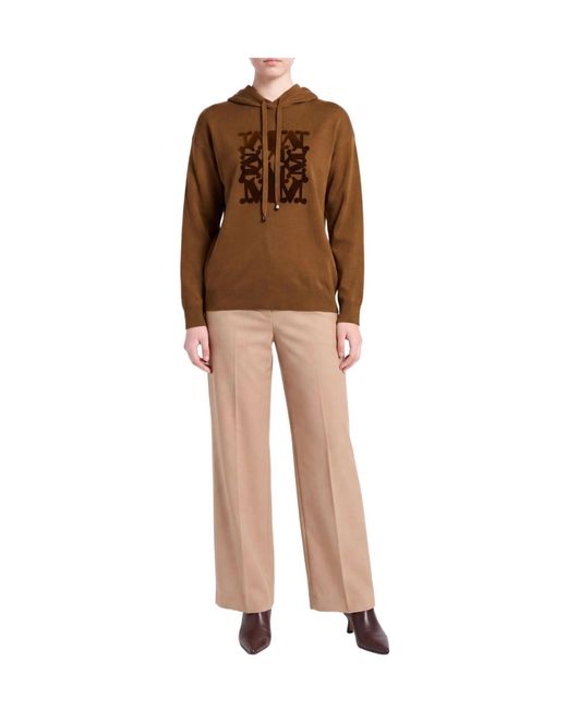 Max Mara Brown Printed Jumpers