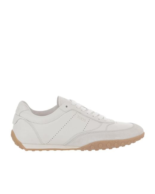 Tod's White Lace-Up Sneakers for men