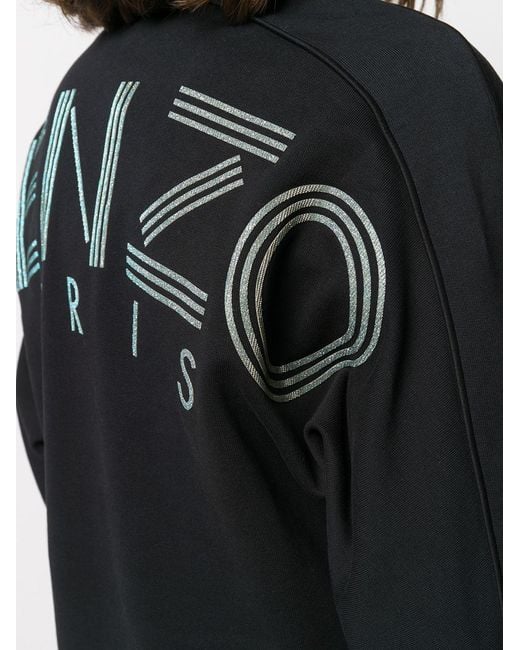 KENZO Black A Shiny Logo Dress