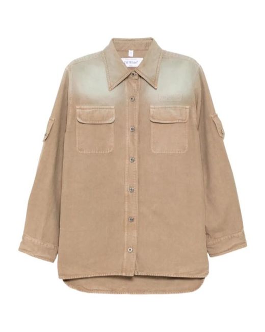 Off-White c/o Virgil Abloh Natural Spray Shirt Jacket