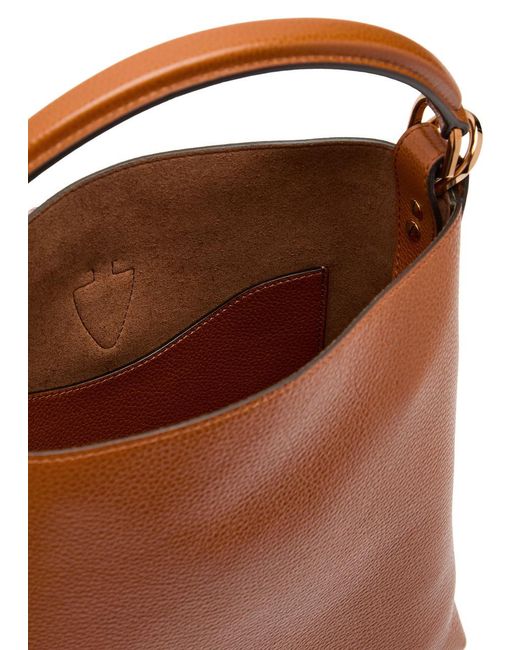 Tod's Brown T-Shaped Grained Leather Shoulder Bag