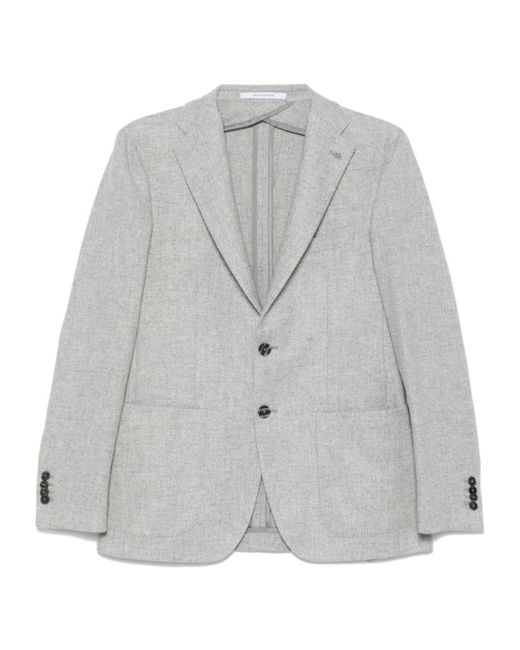 Tagliatore Gray Single-Breasted Blazer for men