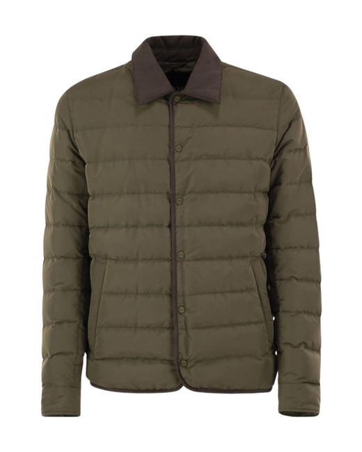 Herno Green Long-Sleeved Down Jacket for men