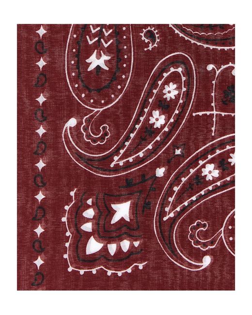 Alanui Red Paisley Bandana Scarf