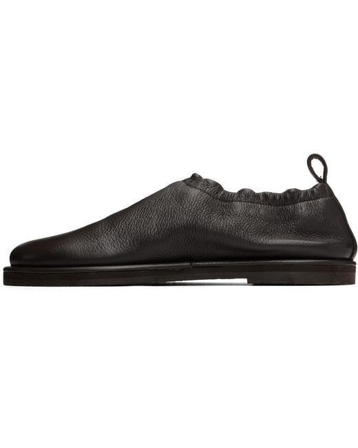Studio Nicholson Black Korine Elasticated Leather Loafers for men