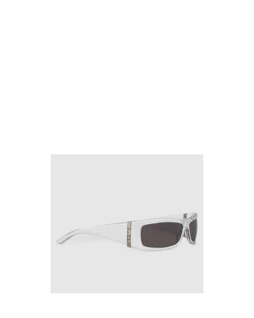 Gucci White Eyewear Rectangular Frame Sunglasses for men