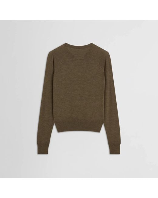 Phoebe Philo Green V-Neck Long-Sleeved Sweater