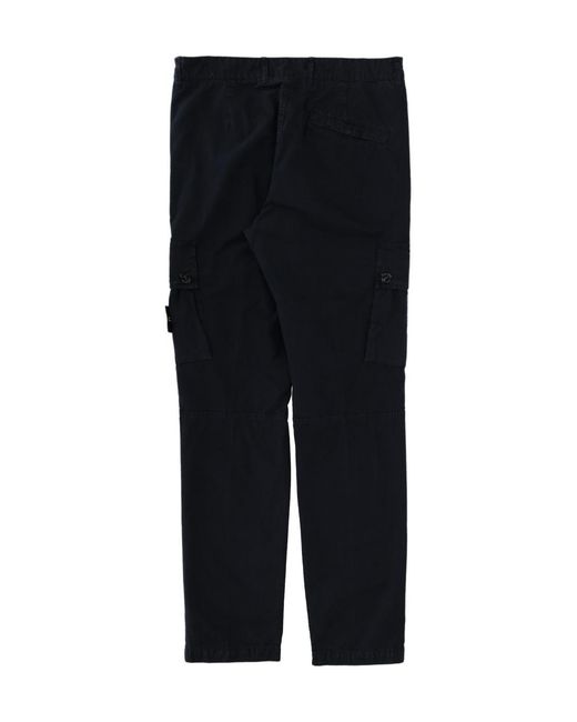 Stone Island Black Cargo Trousers for men