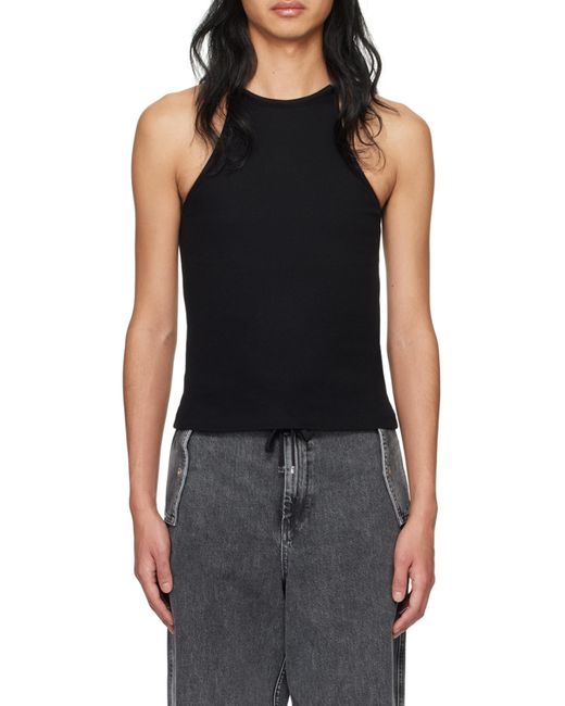 Dion Lee Black Barball Organic-Cotton Tank Top for men