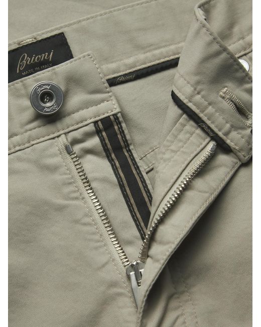 Brioni Gray Belt-Loop Jeans for men
