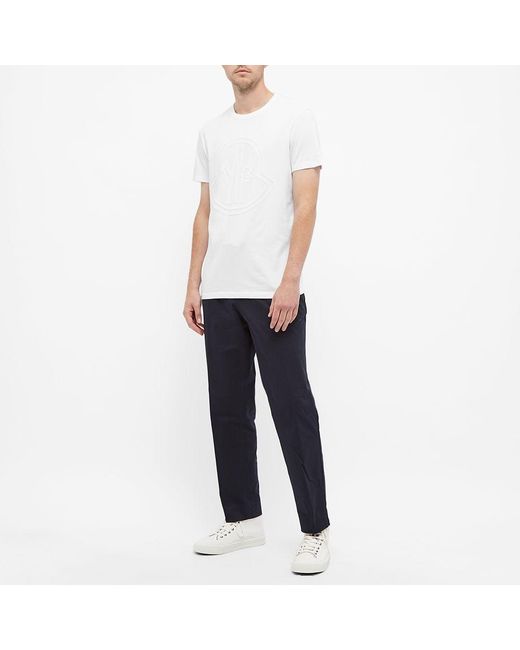 Moncler White Item O-Neck Short-Sleeved T-Shirt for men