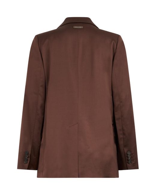 Peserico Brown Elegant Blazer With A Classic Cut