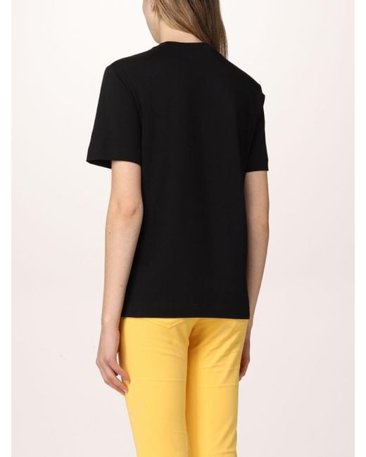 Moschino Black Logo-Embroidered Cotton T-Shirt