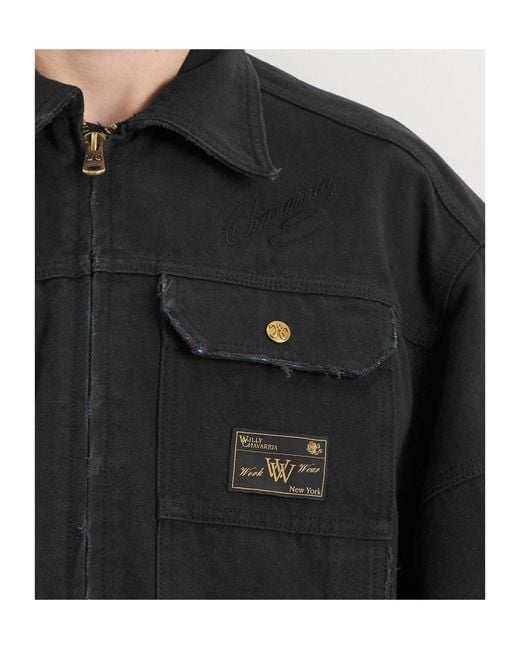 Willy Chavarria Black Zip-Fastening Jacket for men