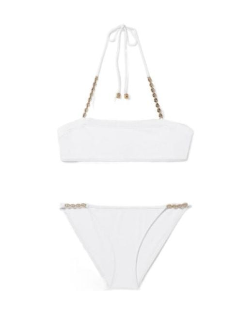 Gucci White Sparkling Jersey Bikini