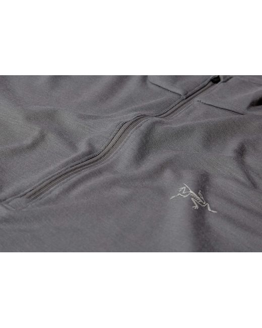 Arc'teryx Gray Rho Merino Wool Zip Neck for men