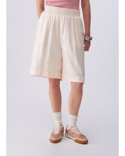 Liu Jo Natural Stretch-Waistband Trousers