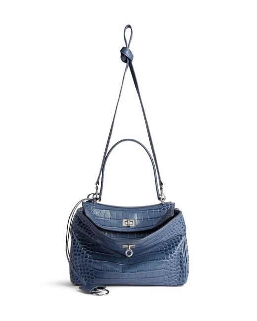 Balenciaga Blue Rodeo Handbag Small