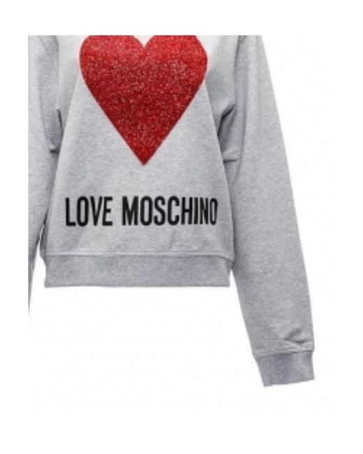 Moschino Gray Printed Sweater