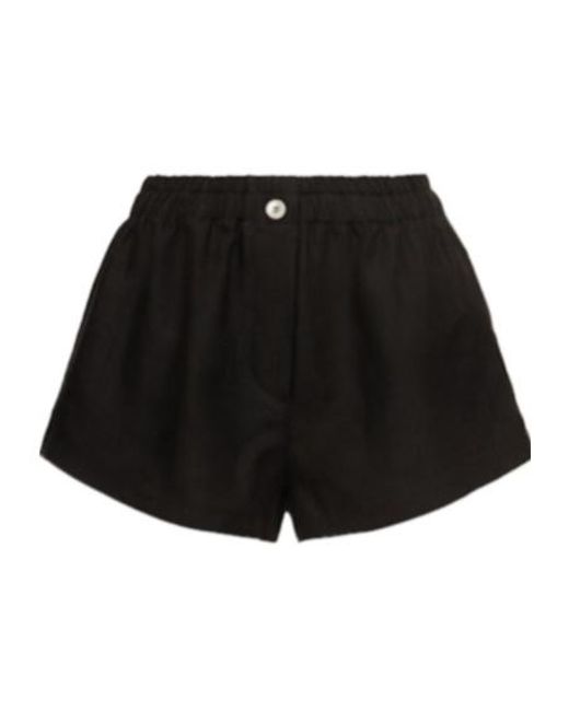 Forte Forte Black Linen Shorts