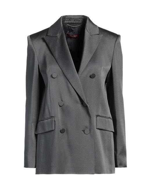 Max Mara Black Satin Blazer