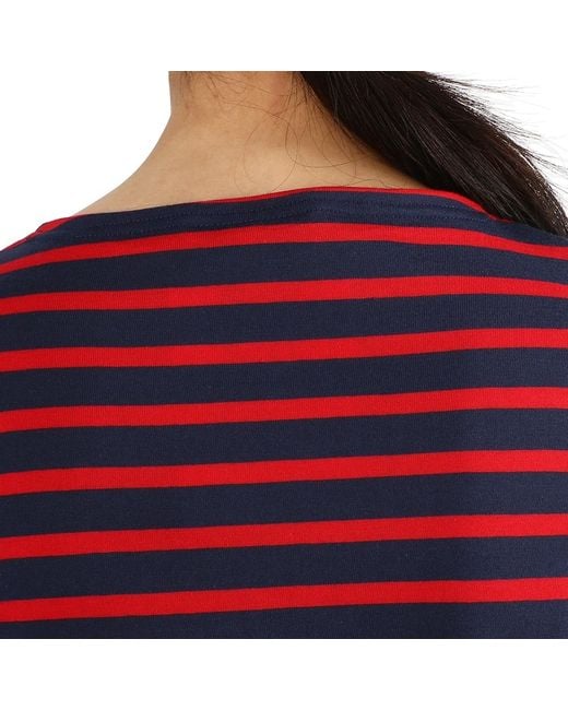 Saint James Red Striped Graphic T-Shirt
