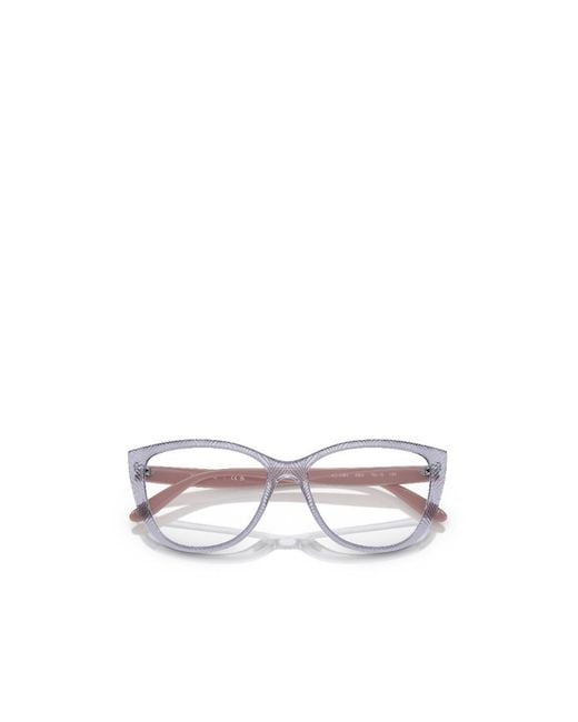Vogue Eyewear White Cat's Eye Flat Lens