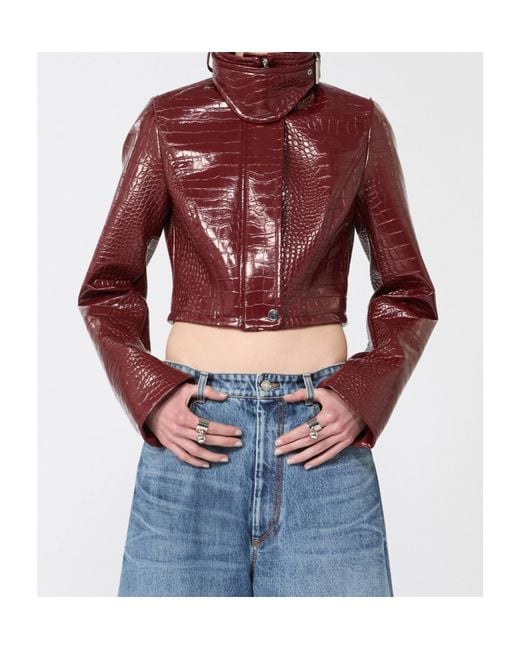 Sportmax Red Sultano Cropped Jacket