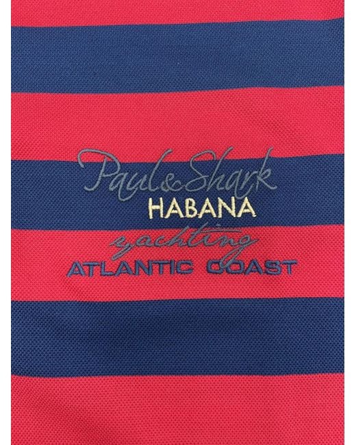 Paul & Shark Red Short-Sleeved Polo Shirt for men