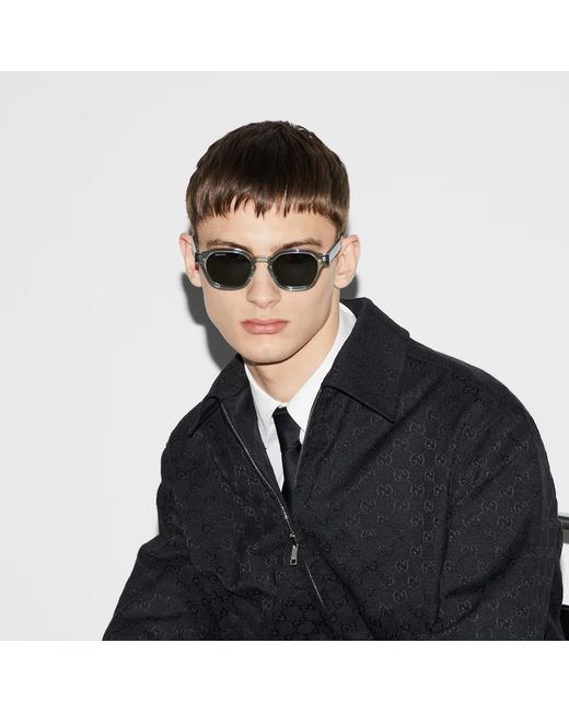 Gucci Multicolor Oval Frame Sunglasses for men