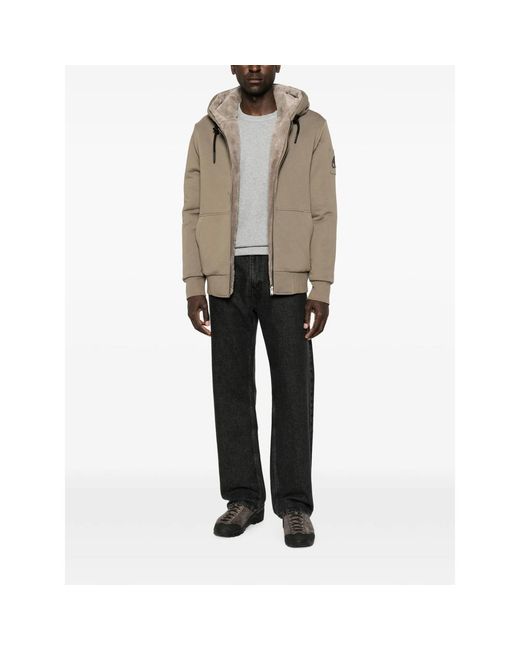 Moose Knuckles Gray Classic Bunny Zip Hoodie for men