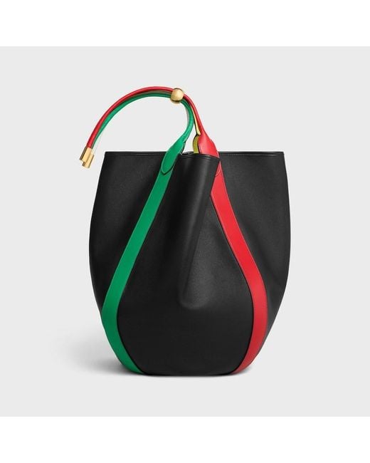 Céline Black Large Drop Bucket Bag