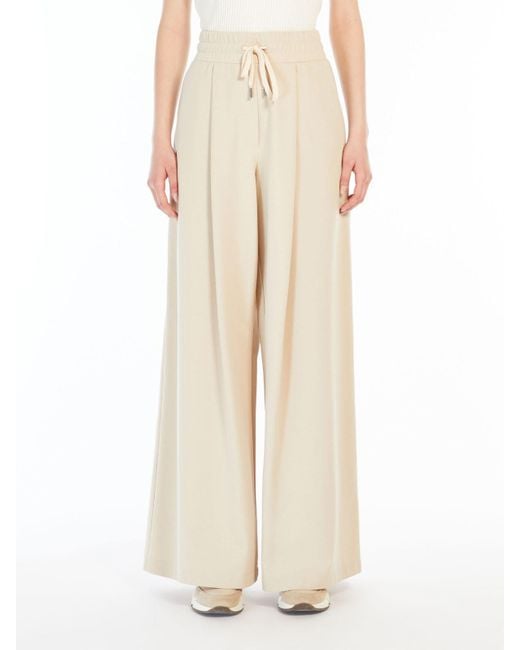 Weekend by Maxmara Natural Drawstring Straight Leg Pants