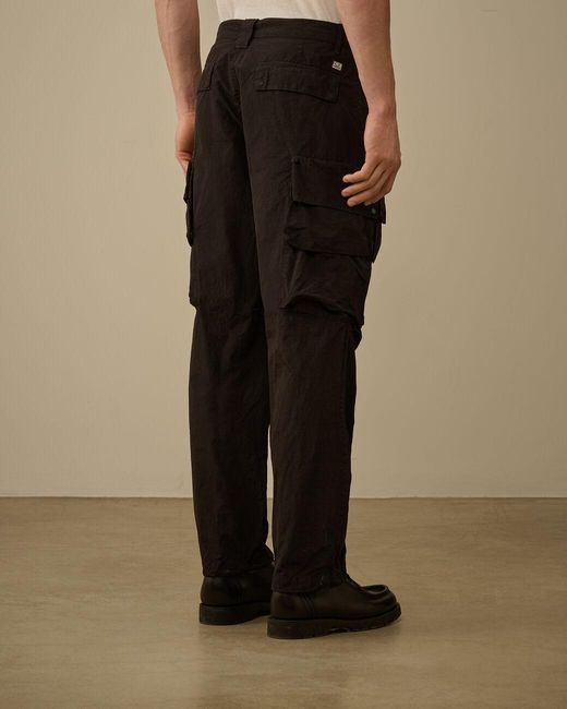 C P Company Black Cargo Pants for men