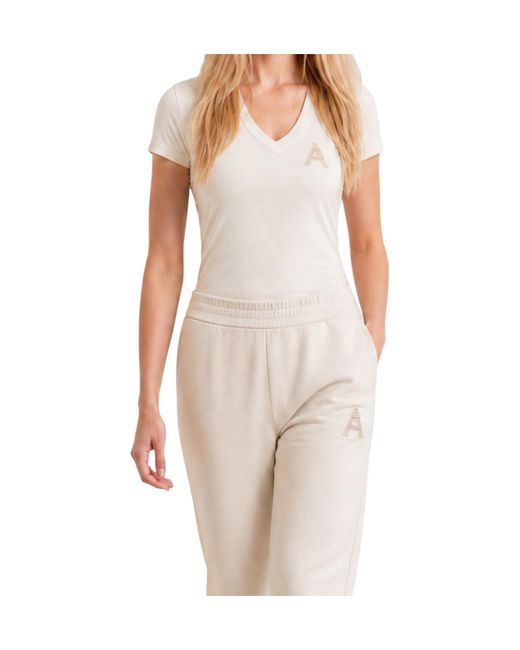ARMANI EXCHANGE White Short-Sleeved T-Shirt