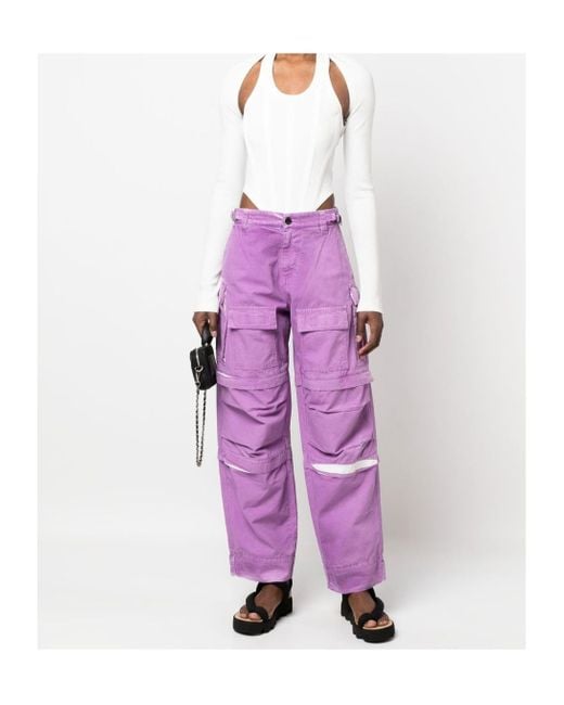 DARKPARK Purple Logo Cargo Pants
