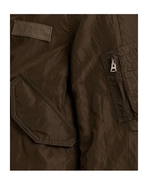 Sacai Brown Treated Nylon Twill Jacket for men
