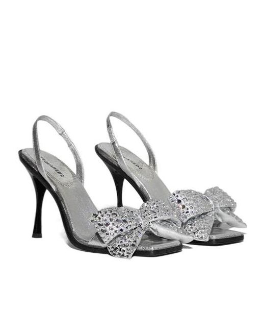 DSquared² Metallic Bow Detailed Open Toe Sandals